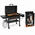 Grătar pe Gaz Blackstone 36" Iron Forged - Plită Plancha Profesională cu 4 Arzătoare și Capac + Set 5 Accesorii Esențiale CADOU