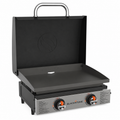 Grătar pe Gaz Blackstone 22" cu Capac - Plită Plancha Portabilă cu 2 Arzătoare