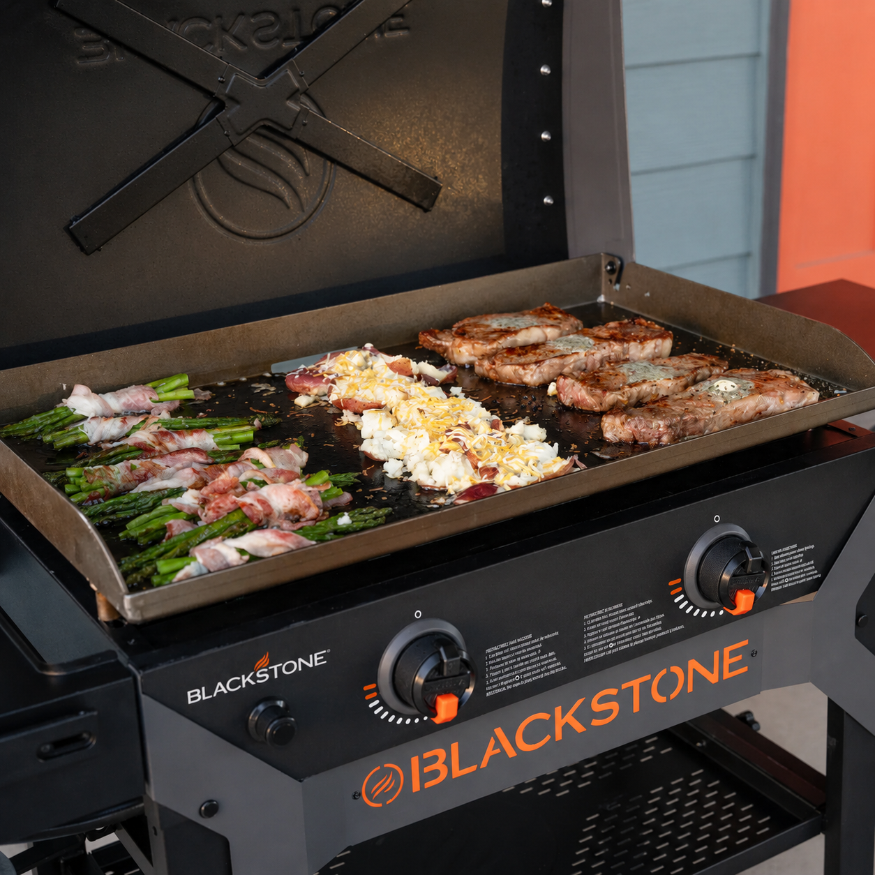 Grătar pe gaz Blackstone 28" Iron Forged - Plită plancha cu 2 arzătoare și capac