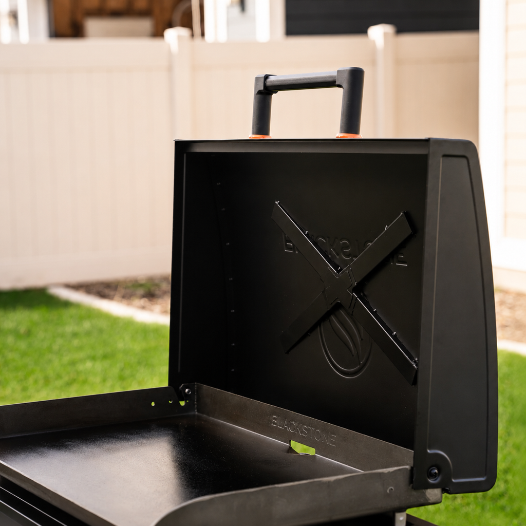 Grătar pe gaz Blackstone 28" Omnivore - Plită plancha cu 2 arzătoare și capac