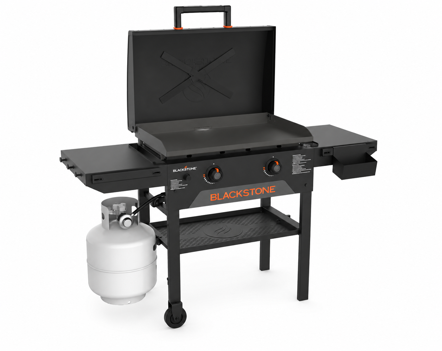 Grătar pe gaz Blackstone 28" Omnivore - Plită plancha cu 2 arzătoare și capac
