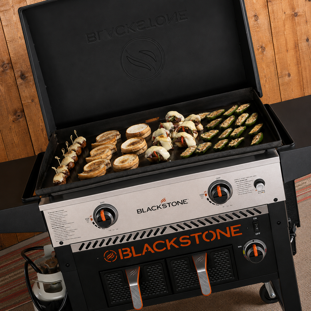 Grătar pe Gaz Blackstone 28" cu Air Fryer - Plită Plancha și Friteuză 2-în-1