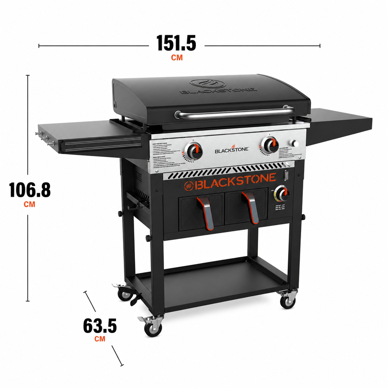 Grătar pe Gaz Blackstone 28" cu Air Fryer - Plită Plancha și Friteuză 2-în-1