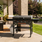 Grătar pe Gaz Blackstone 36" Iron Forged - Plită Plancha Profesională cu 4 Arzătoare și Capac