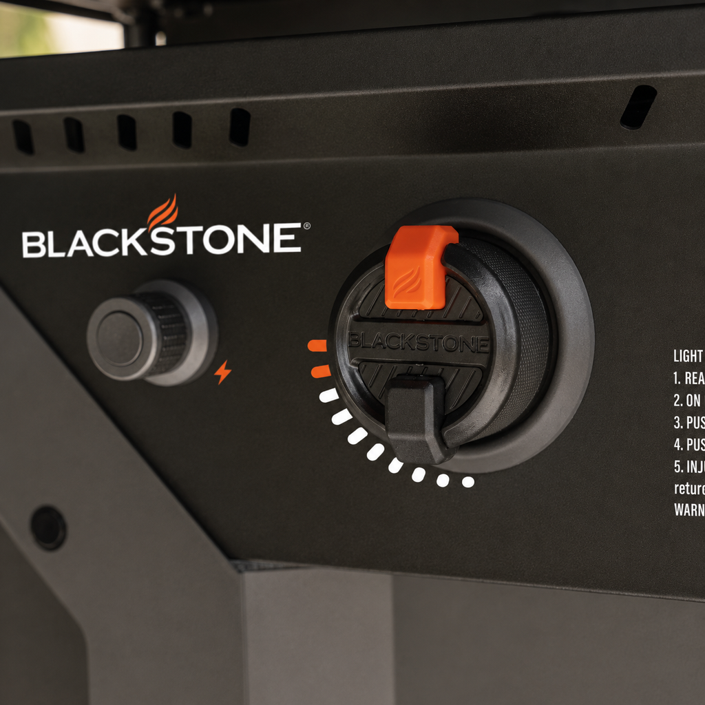 Grătar pe Gaz Blackstone 36" Iron Forged - Plită Plancha Profesională cu 4 Arzătoare și Capac