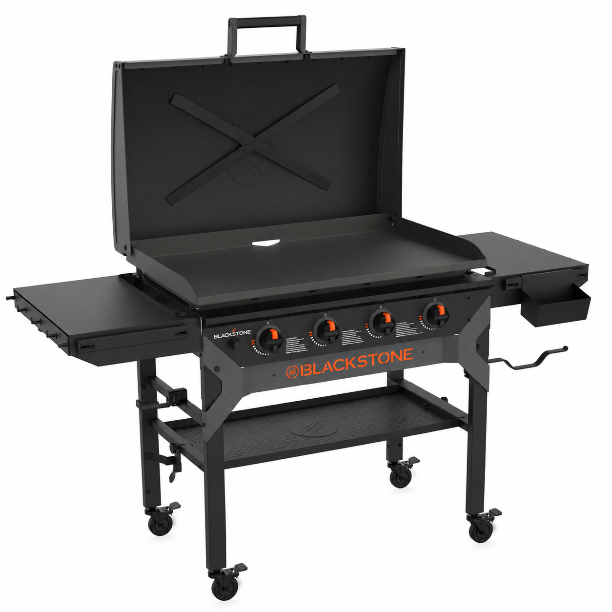 Grătar pe Gaz Blackstone 36" Iron Forged - Plită Plancha Profesională cu 4 Arzătoare și Capac