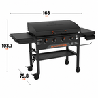 Grătar pe Gaz Blackstone 36" Omnivore - Plită Plancha Profesională cu 4 Arzătoare și Capac