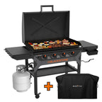 Grătar pe Gaz Blackstone 36" Iron Forged - Plită Plancha Profesională cu 4 Arzătoare și Capac + Husa